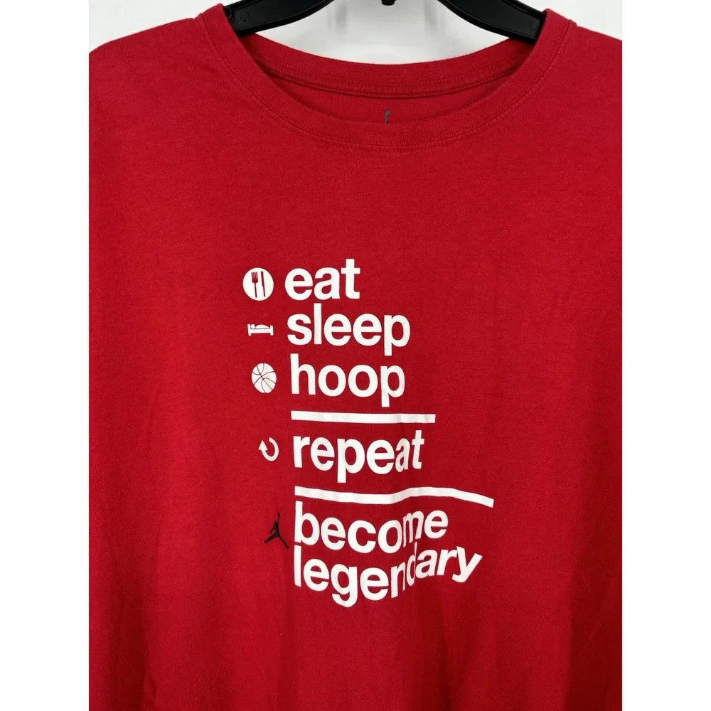 Air Jordan Graphic Short Sleeve Tee Graphic Basketball Eat Sleep Hoop Repeat 2XL